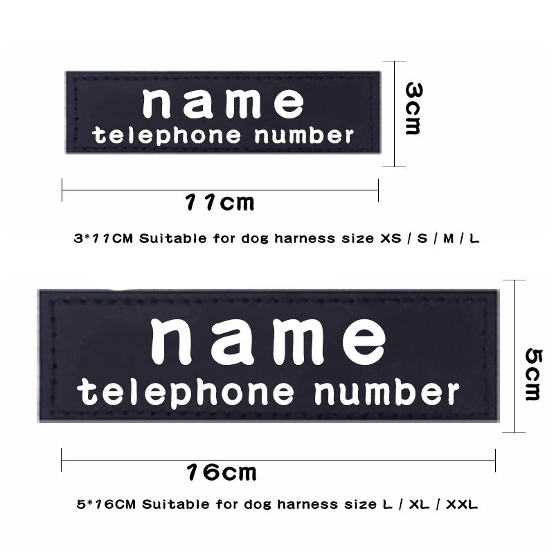 Pet Harness Custom ID Tag