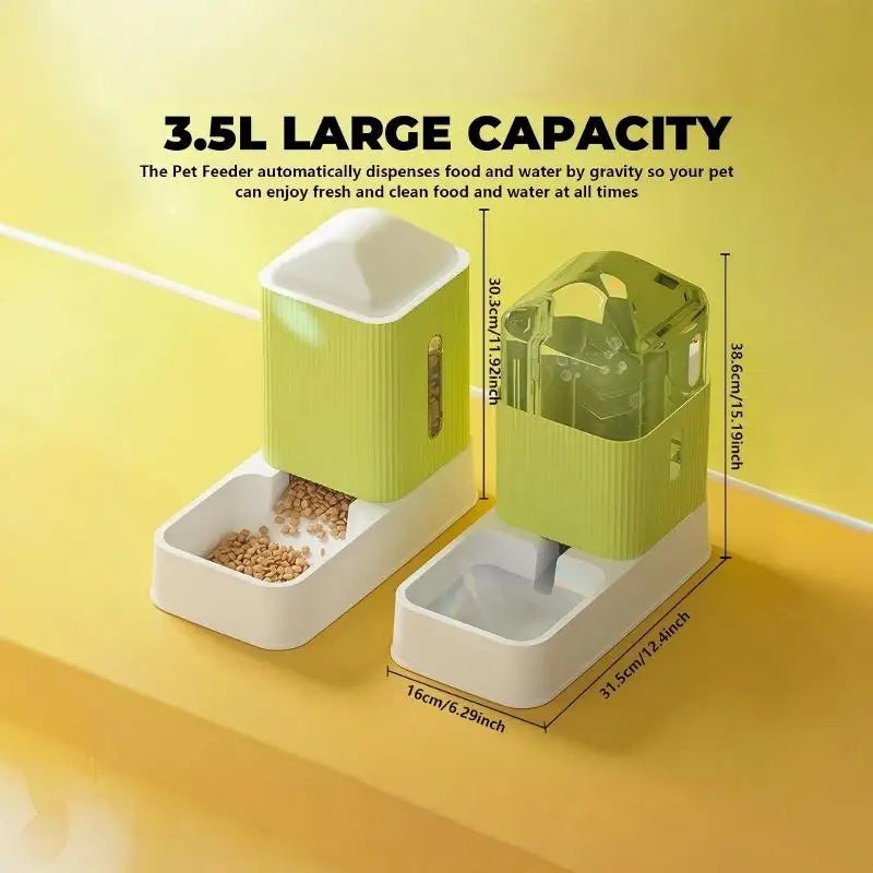 Gravity Pet Feeding Set With Removable Bowls