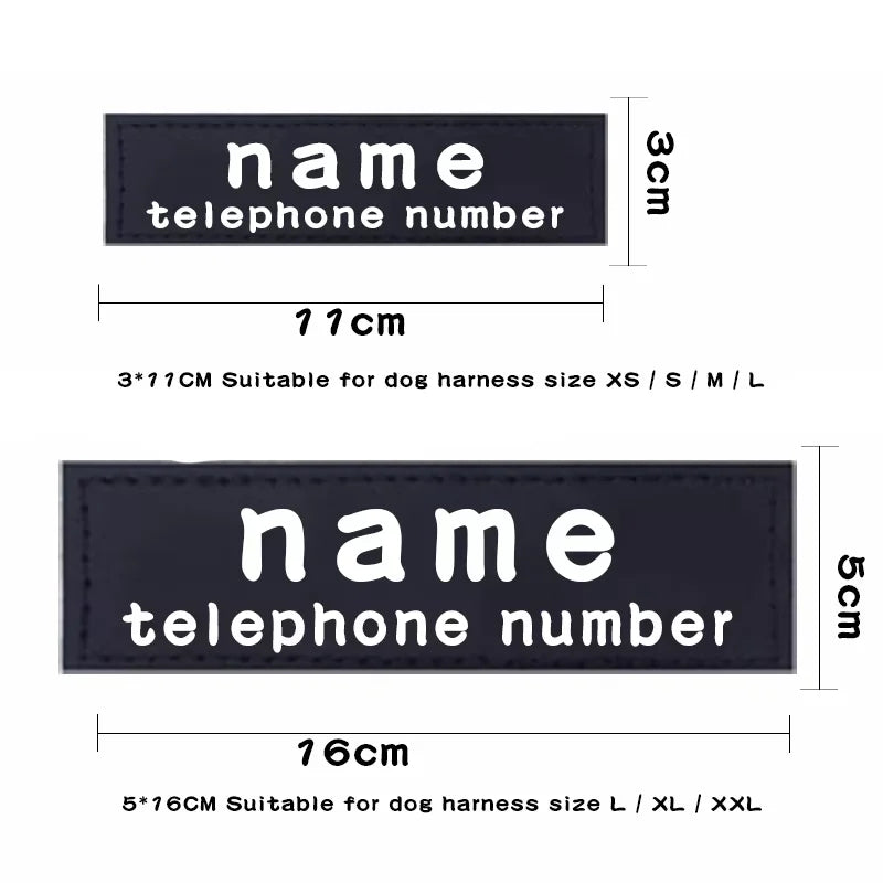 Pet Harness Custom ID Tag