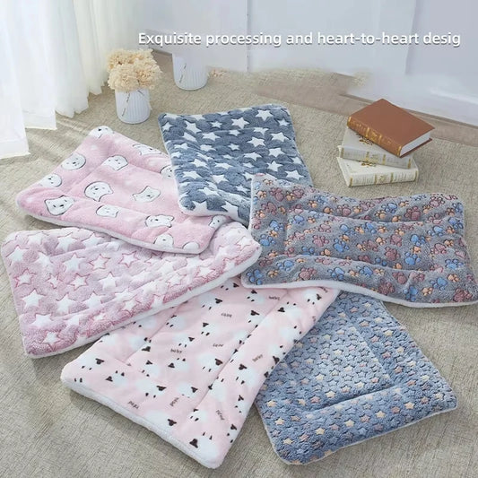Flannel Pet Sleeping Mat Dog Bed