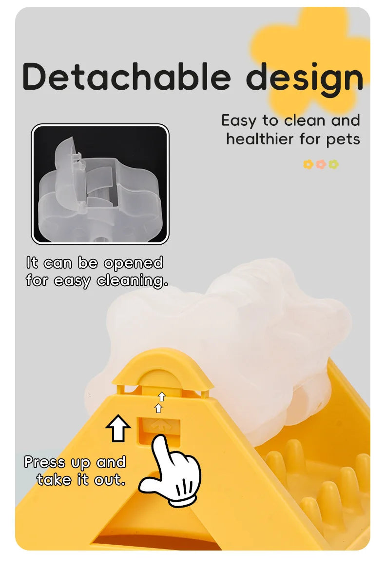 Interactive Slow Feeder Dog Bowl - Puzzle Toy for Anxiety