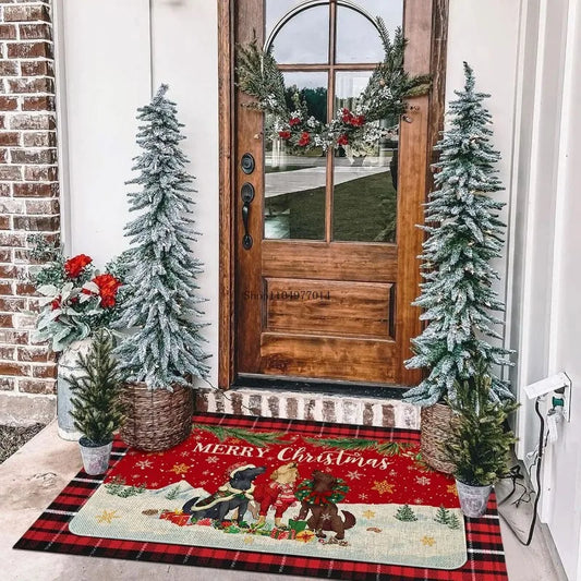 Merry Christmas Dog Doormat Indoor