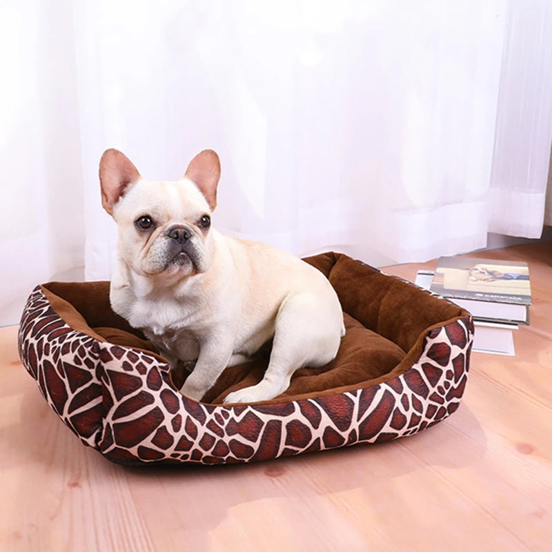 Plush Calming Square Dog Bed