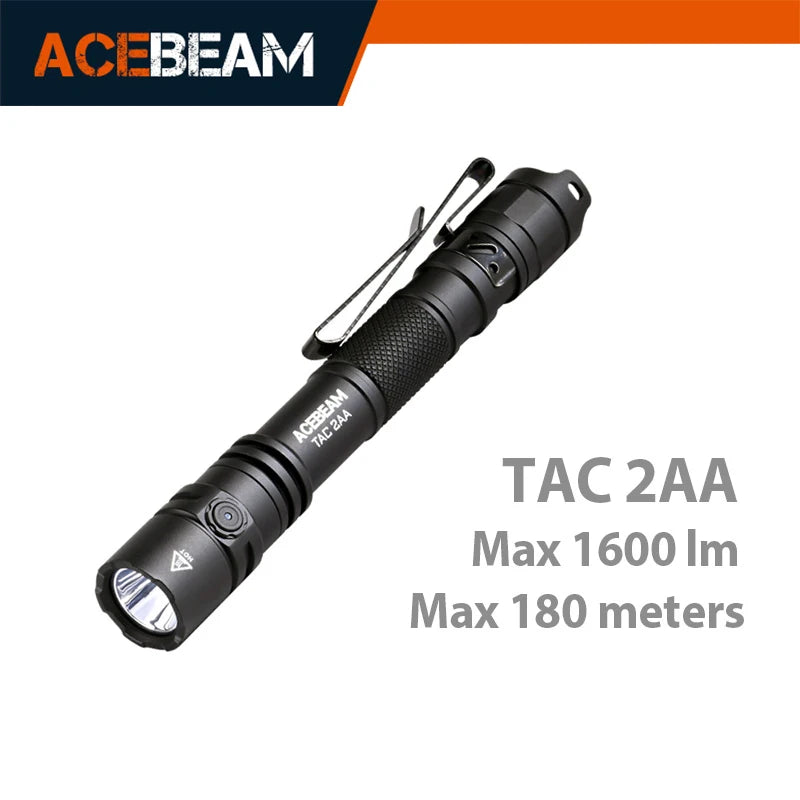 ACEBEAM TAC 2AA LED flashlight 1600 lumen