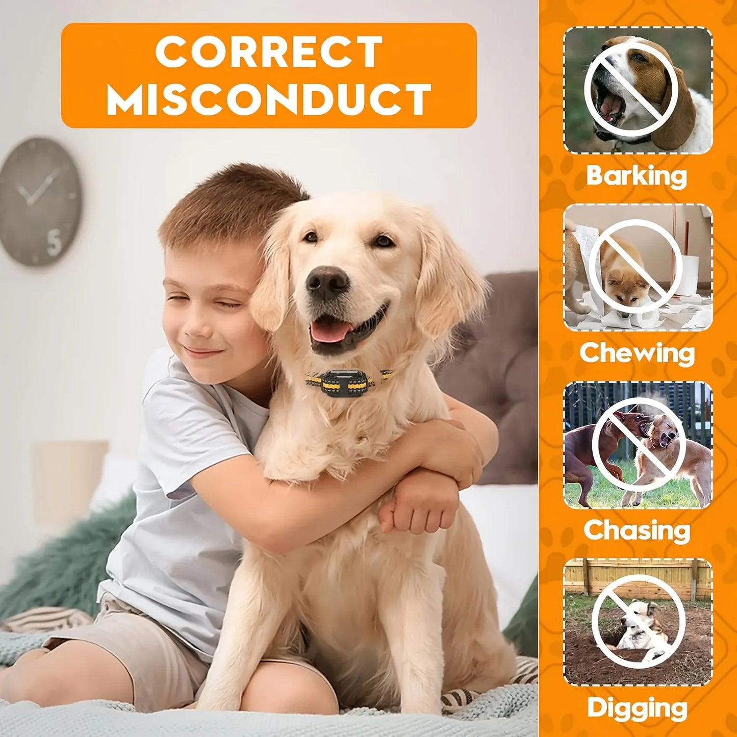 Anti Barking Shock Vibration Collar /Clicker