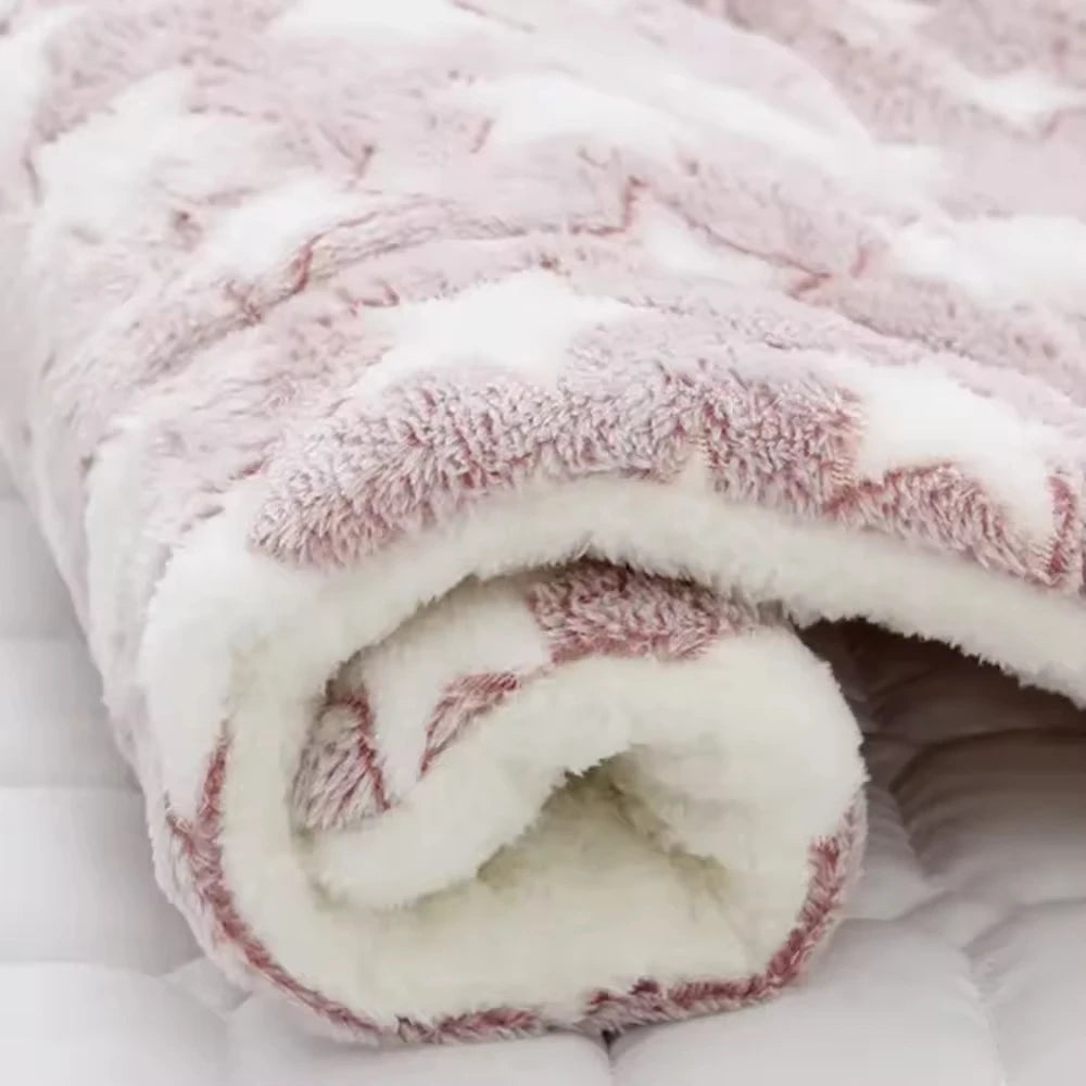 Flannel Pet Sleeping Mat Dog Bed