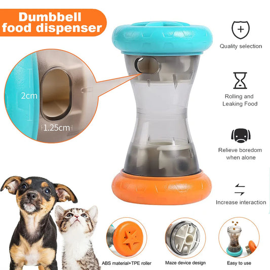 Dumbbell Food Dispensing Puzzle Toys