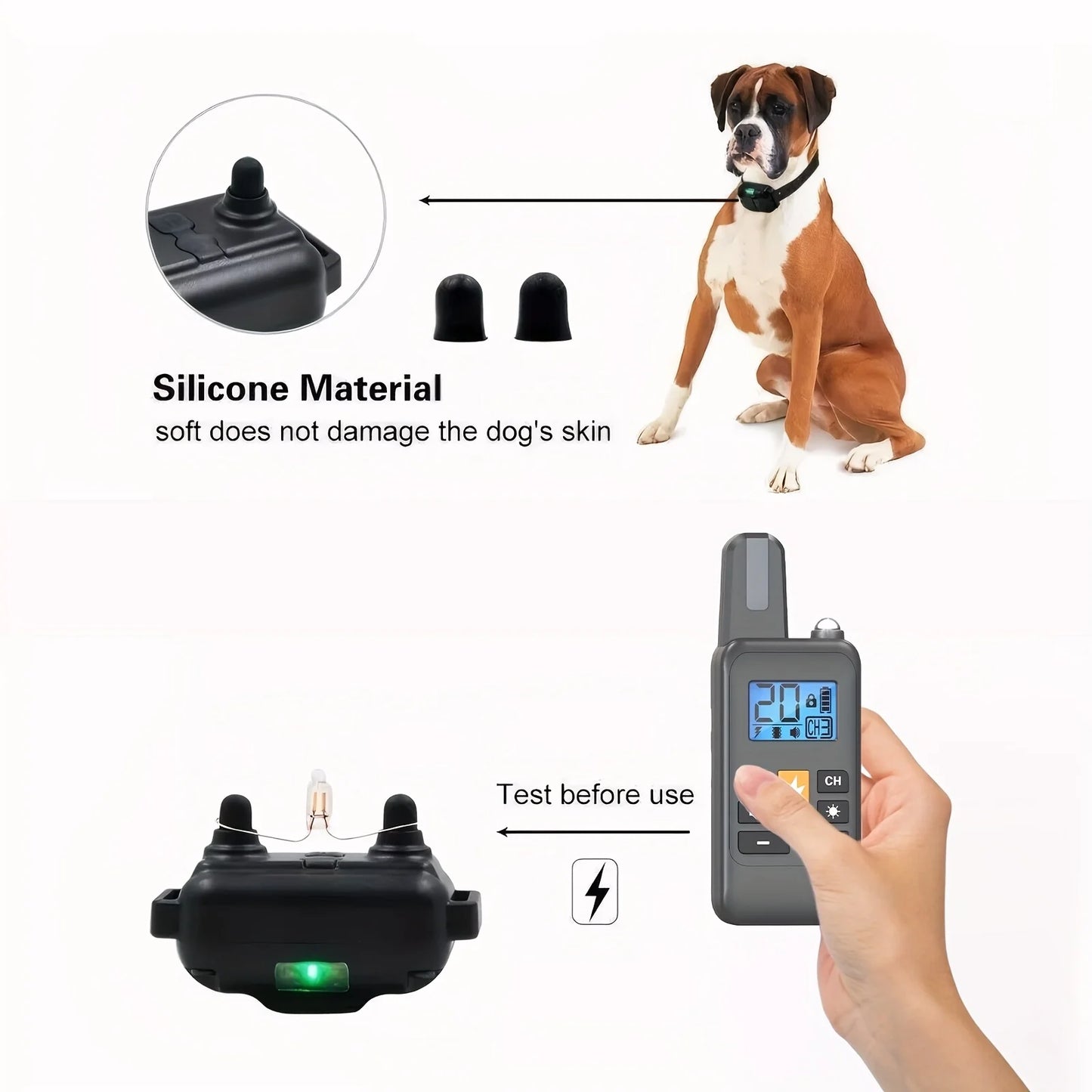 Anti Barking Shock Vibration Collar /Clicker