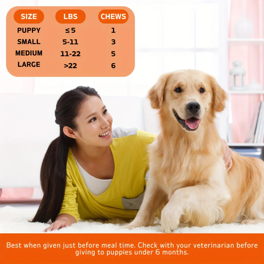 120 Chews - Dog Probiotics for Digestive Support
