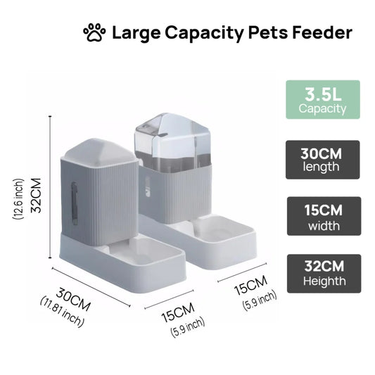 Gravity Pet Feeding Set With Removable Bowls