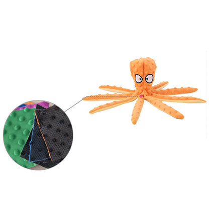 Plush Toy Octopus Dog Interactive Toy Indestructible