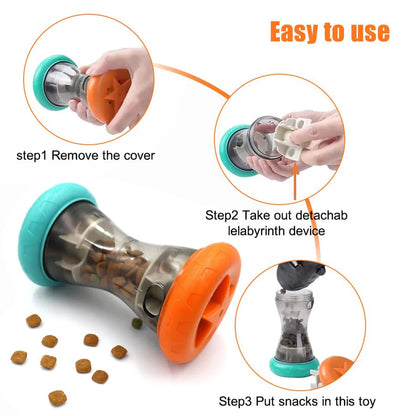 Dumbbell Food Dispensing Puzzle Toys