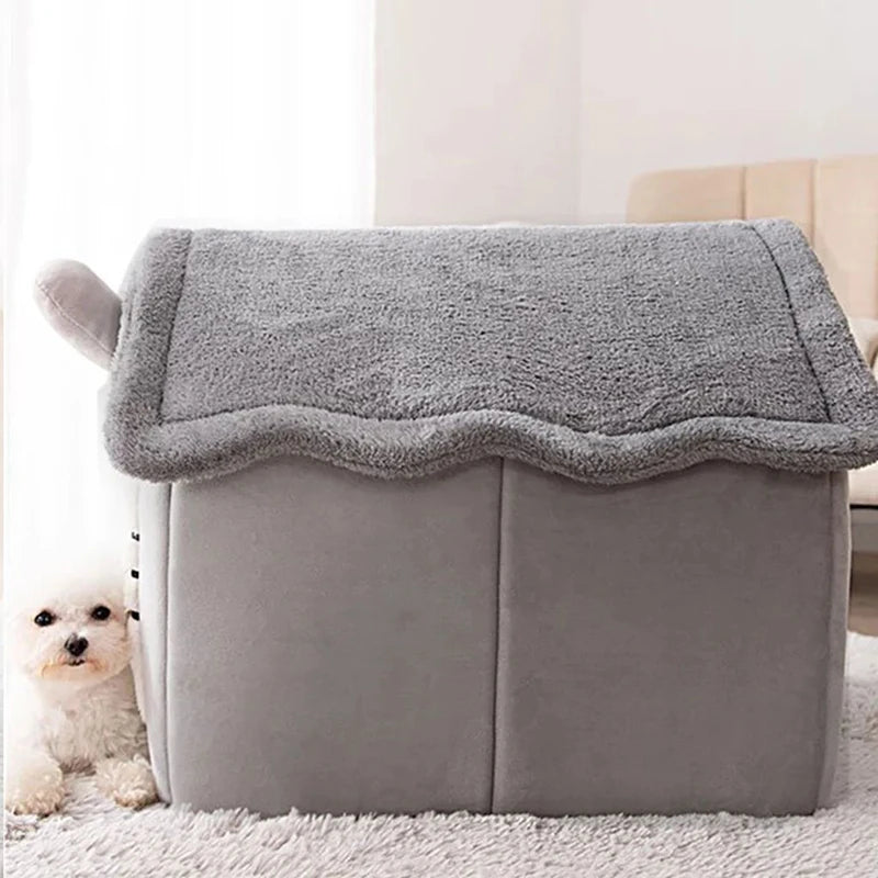 Soft Pet Bed Tent House Dog Kennel