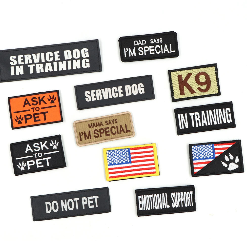 Dog Vest Harness Collar Personalized Patches