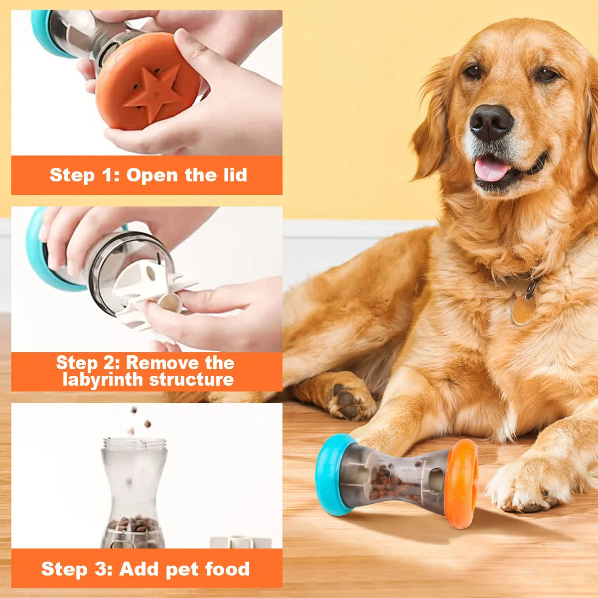 Dumbbell Food Dispensing Puzzle Toys