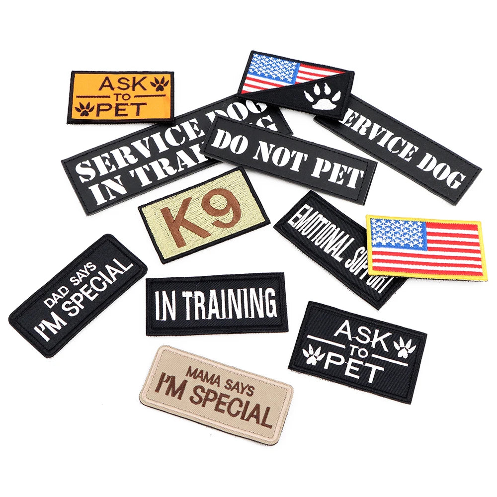 Dog Vest Harness Collar Personalized Patches