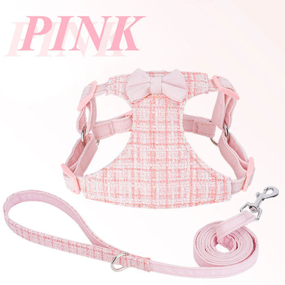 Colorful woven fabric, adjustable dog harness & leash