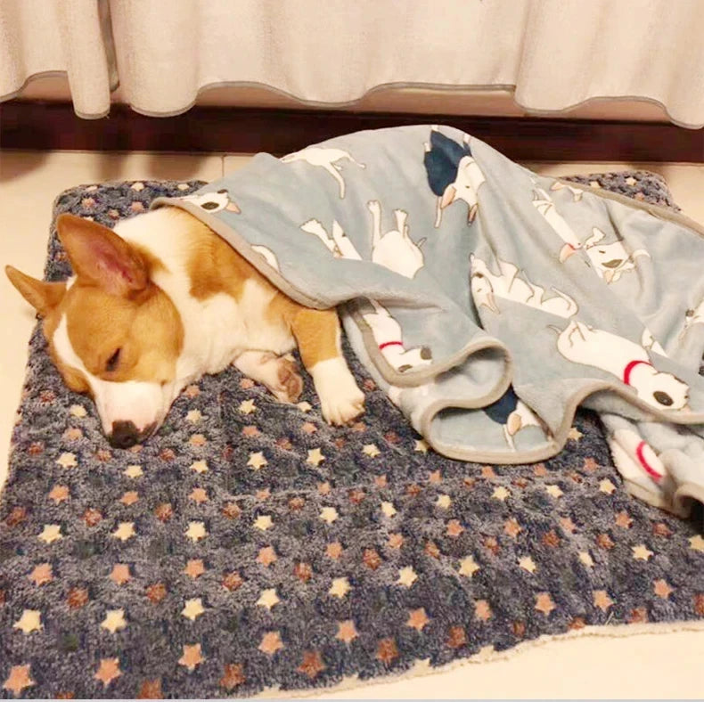 Flannel Pet Sleeping Mat Dog Bed