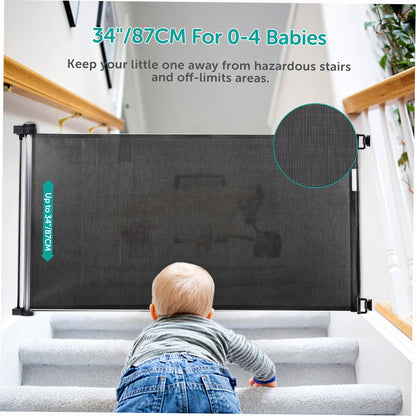 Dog Mesh Fence Retractable Baby Safety Gate