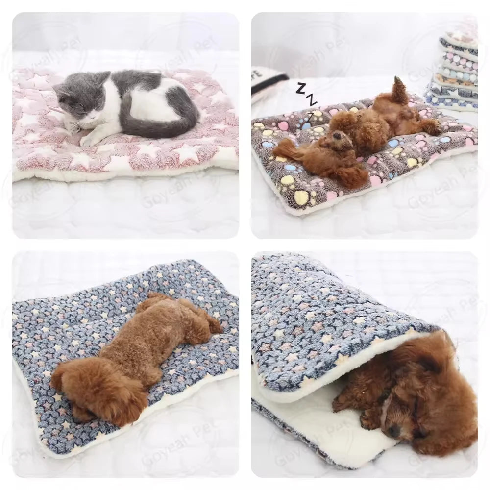 Flannel Pet Sleeping Mat Dog Bed
