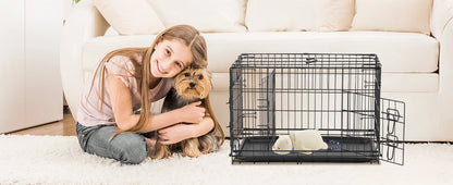 Double Door Folding Metal Wire Dog Cage