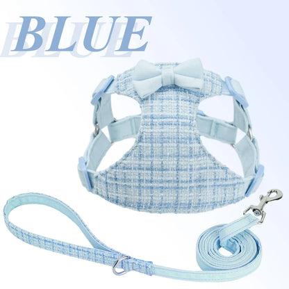 Colorful woven fabric, adjustable dog harness & leash