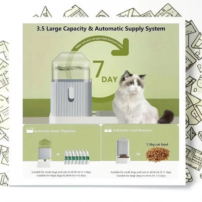 Gravity Pet Feeding Set With Removable Bowls