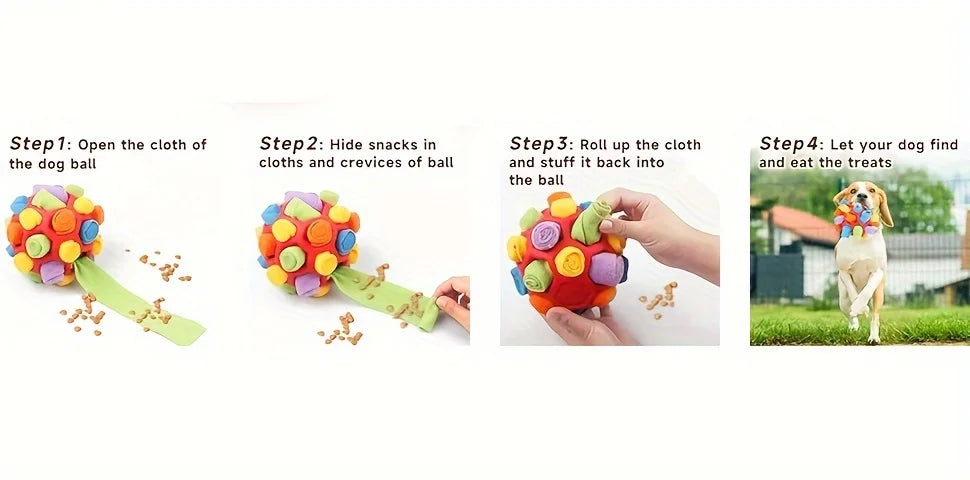 Dog Toy - Sniffing Ball for Hiding Treats