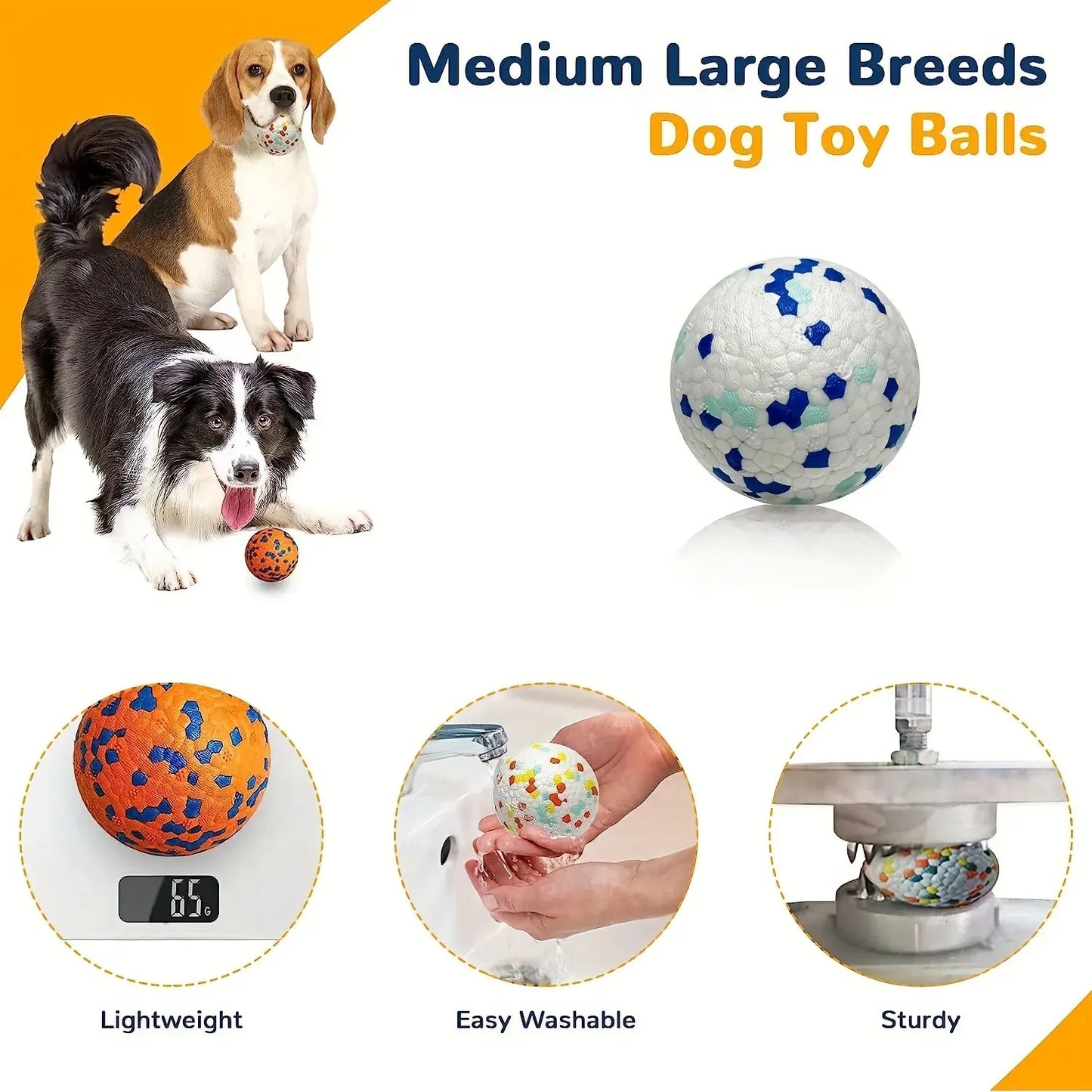 Dog Toy Durable Crew Ball Pet Interactive