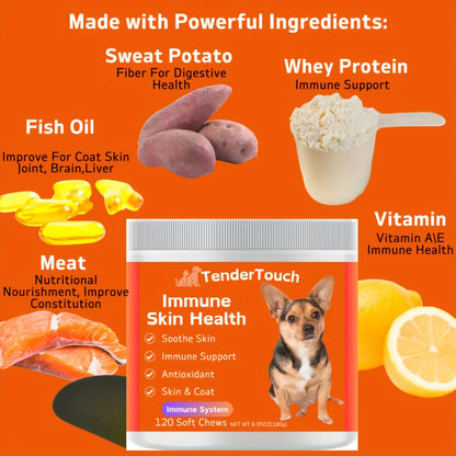 120 Chews - Allergy & Immune Supplement for Dogs
