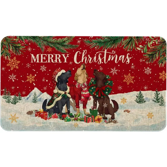Merry Christmas Dog Doormat Indoor