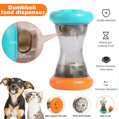 Dumbbell Food Dispensing Puzzle Toys