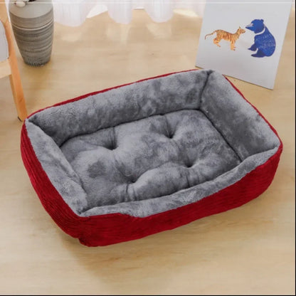 Plush Calming Square Dog Bed