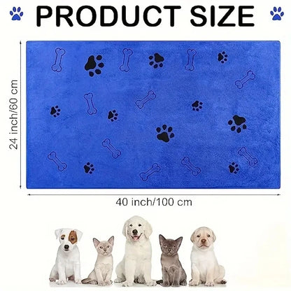 2pcs Soft Microfiber Dog Towels - Quick Dry