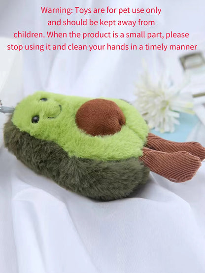 A cute avocado pet plush toy