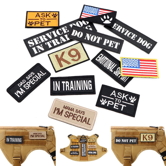 Dog Vest Harness Collar Personalized Patches