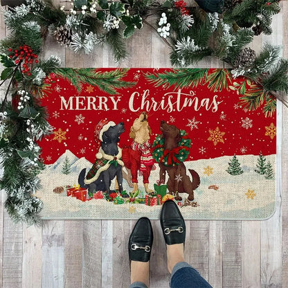 Merry Christmas Dog Doormat Indoor