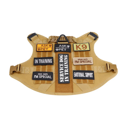 Dog Vest Harness Collar Personalized Patches
