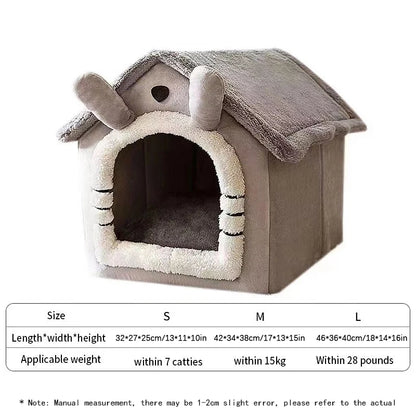 Soft Pet Bed Tent House Dog Kennel