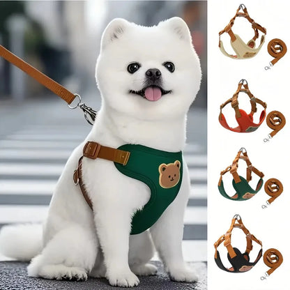 Pet Dog Harness Leash Set Small Medium