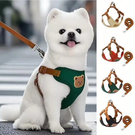 Pet Dog Harness Leash Set Small Medium