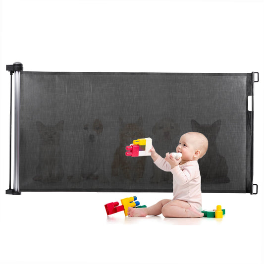 Dog Mesh Fence Retractable Baby Safety Gate