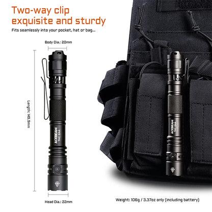 ACEBEAM TAC 2AA LED flashlight 1600 lumen